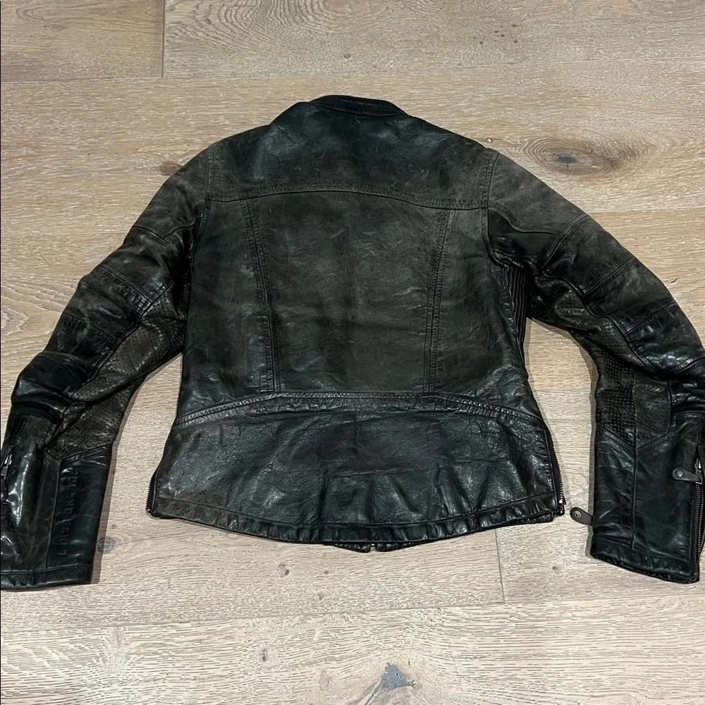 Roland Sands Design Maven distressed Cafe Moto Motorcycle Jacket Womens Small - Picture 7 of 13